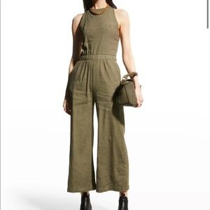 Monrow Criss Cross linen jumpsuit